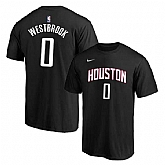 Houston Rockets 0 Russell Westbrook Black Nike T-Shirt,baseball caps,new era cap wholesale,wholesale hats